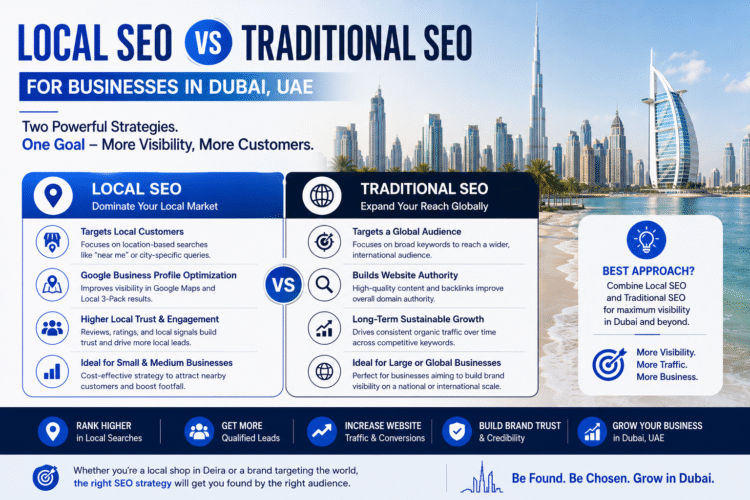 Local SEO vs Traditional SEO for Businesses in Dubai, UAE